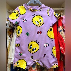 Warner Bros. Looney Tunes Lavender and Yellow Romper